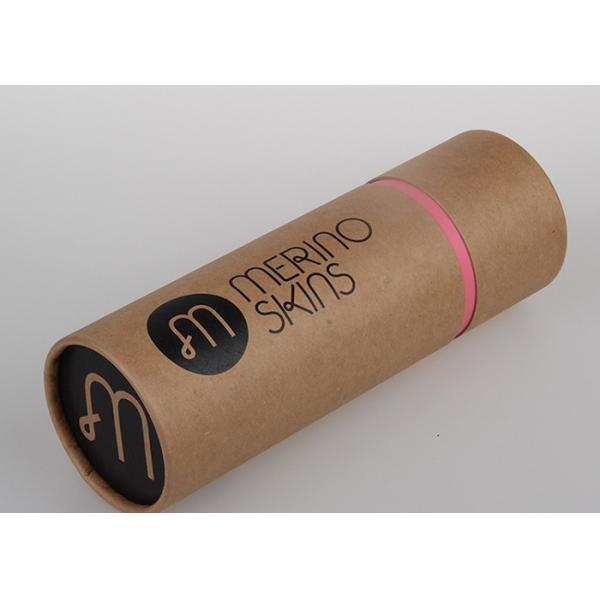 Подарочная коробка коробки трубки бумаги Крафт округлой формы упаковывая для футболки/чая/кофе