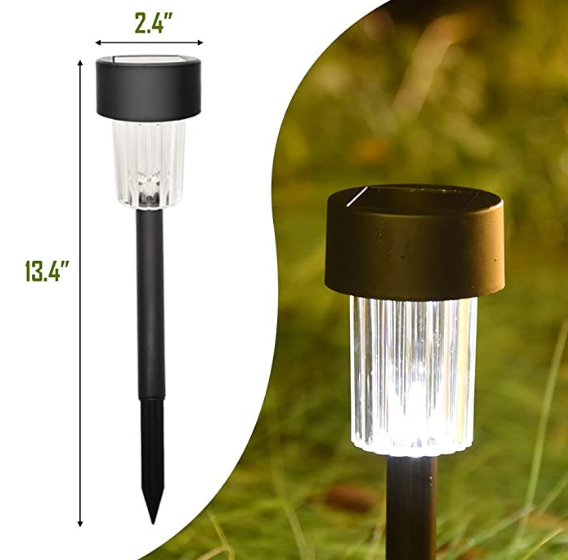 12 Pcs 11 Pack IP44 13.4inch Solar Garden Pathway Lights
