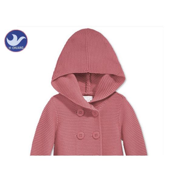 Girls Hoody Kids Sweater Coat Buttons Closure Children Winter Knit Cardigan