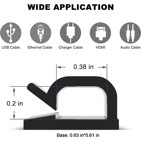 Plastic Adhesive Cable Clips Lightweight R Type Outdoor Strong Tensile Strength