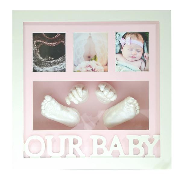 Shadow Box 3D Baby Casting Kit Picture Photo Frame For Newborn Boys / Girls