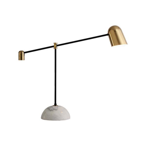 Modern Creative Marble Living Room Lamp Art Bedside Bedroom Metal Table Lamp With E27 Light Source
