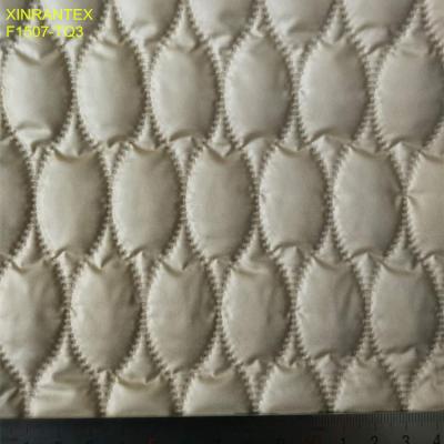 F6059 ultrasonic embossing laminating 100% polyester termo qualiting fabric for winter heavy downcoat