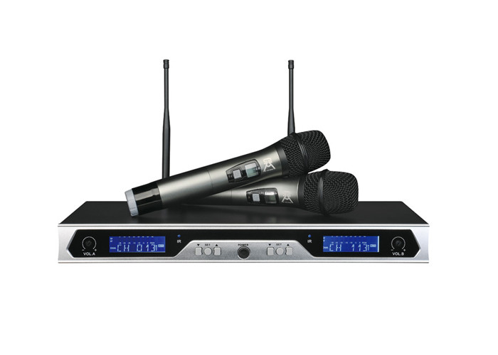 Wireless Collar Microphone Digital Audio Processor Karaoke Speaker Systems Dual Channel