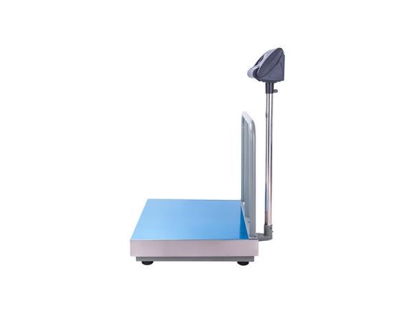Báscula electrónica de acero inoxidable personalizable de 500 kg con barandilla