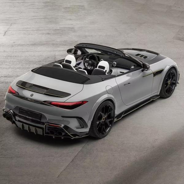 for Mercedes SL63 Carbon Fiber Body Kit SL63 Upgraded MSY style carbon fiber front lip diffuser Spoiler widebody kit