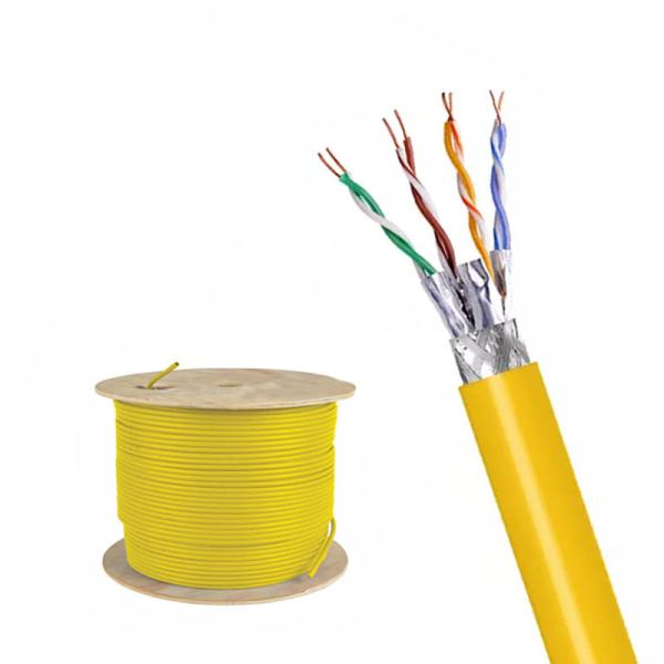 CAT8 SFTP Solid Copper LSZH Yellow Jacket For Industrial Networks