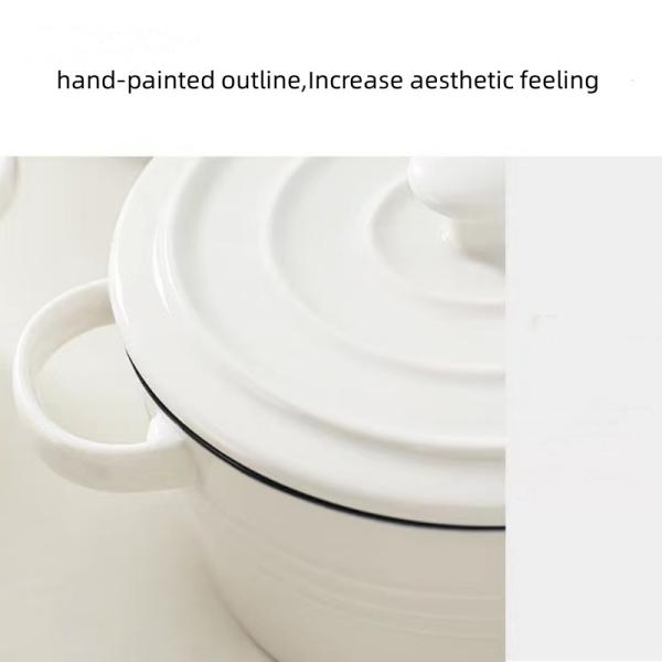 Household Porcelain Ceramic Oven Bowl Nordic Style For Soup Salad Dessert