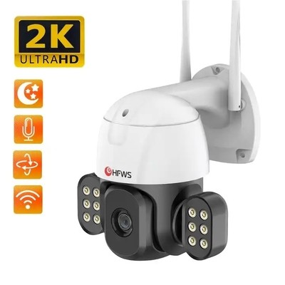 цвет камеры слежения IP65 дома CCTV 2K WiFi крытый водоустойчивый полный