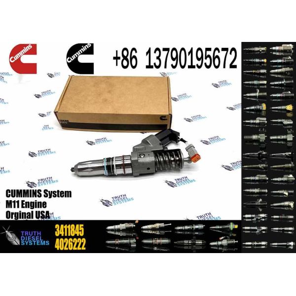 Excavator Accessories Fuel Injector 3411754 3411756 3411821 3411845 for Cummins QSM11 ISM11 Diesel Engine Spare Parts Construction Machinery Parts