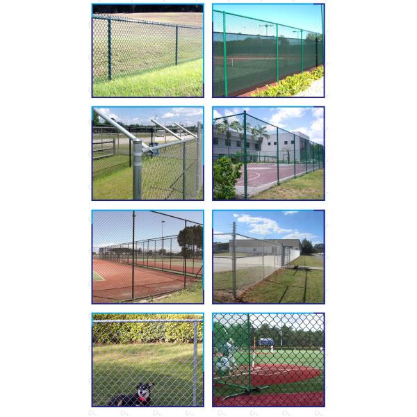 4ft Height Pvc Coated and Galvanized Link Fence for Football Field 2-4mm Wire Diameter
