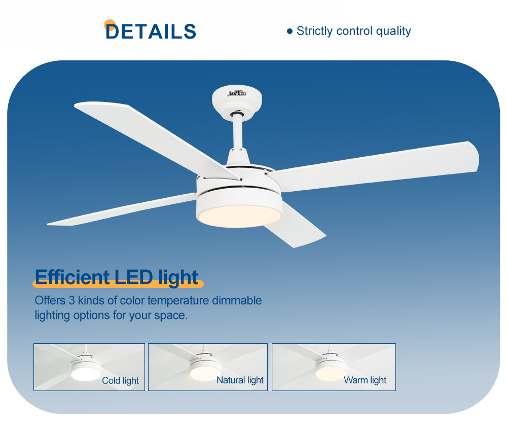 ceiling fan Лезвия 4 MDF DCF-W986 35W свет СИД потолочного вентилятора малошумного современный для спальни