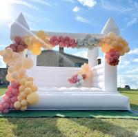 13x13 Venda comercial de PVC inflável casa de saltos branca salto castelo para crianças porta-vozes de casamento