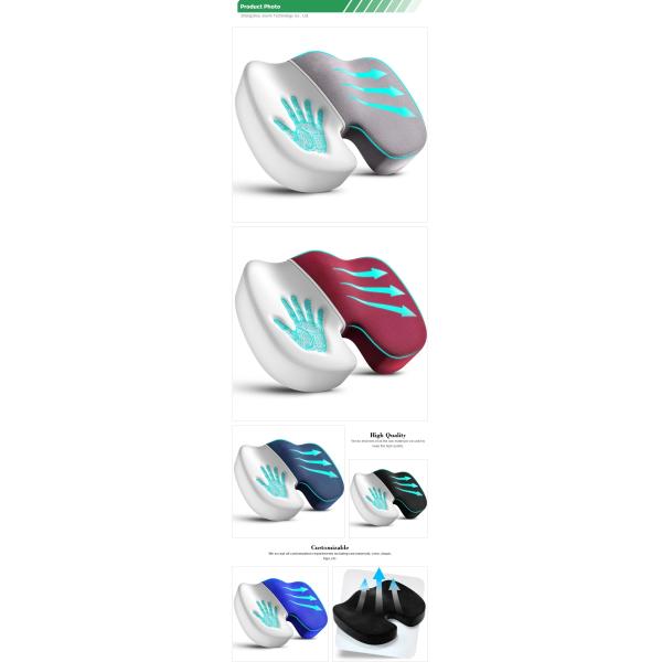 Memory Foam Filling Coccyx Orthopedic Seat Cushion for Comfortable Driving Experience
