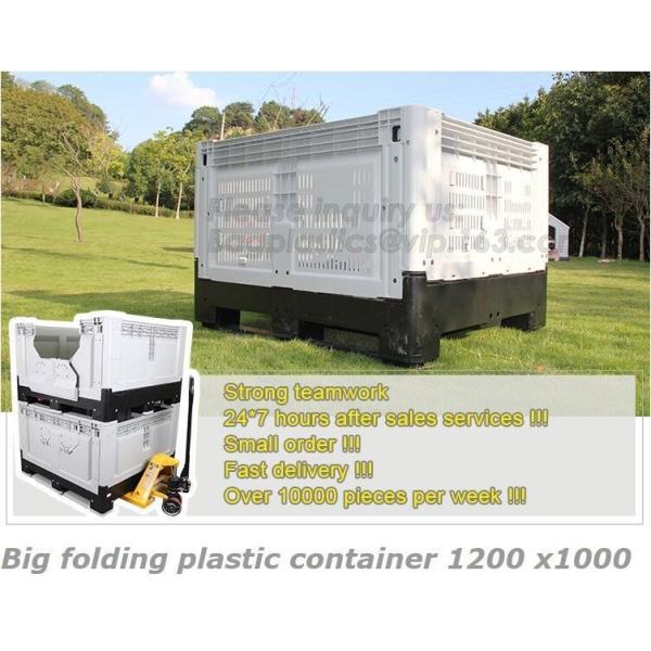 OEM Plastic foldable Container, Collapsible and folding crate box for storage and moving, fruit bins Standard plastic
