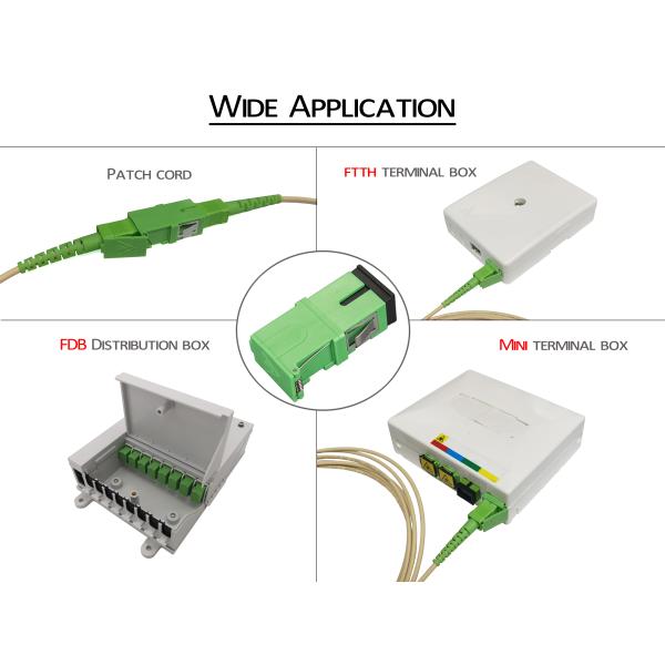 Blue Metal Clamp Laser Fiber Optic Adapter Couple SC SC Side Shutter Without Flange