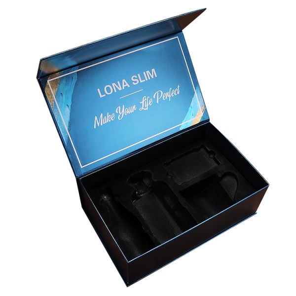 Custom Luxurious Flip Open Gift Boxes Pearl Perfume Bottle With Plastic Lining