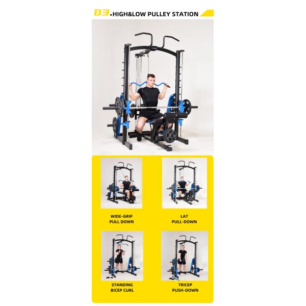 Home Gym Fitness Equipment All in One Trainer Smith Machine for Up and Down Training