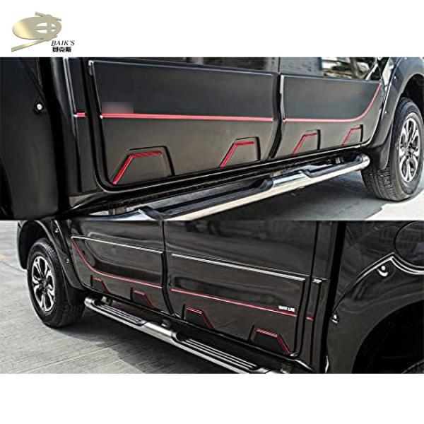 Body Cladding Left Right Side 4wd For Mazda Bt-50 2012-2019 Matte Black Abs