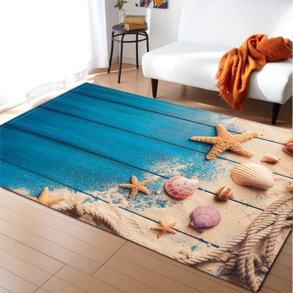 Living room large carpet, bedroom floor mat, scenic, artistic, cute, non slip decorative, and cold insulation mat