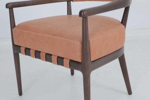Fabric Solid Wood Loft Dining Armchair Furniture  Chairs Customized Sizes