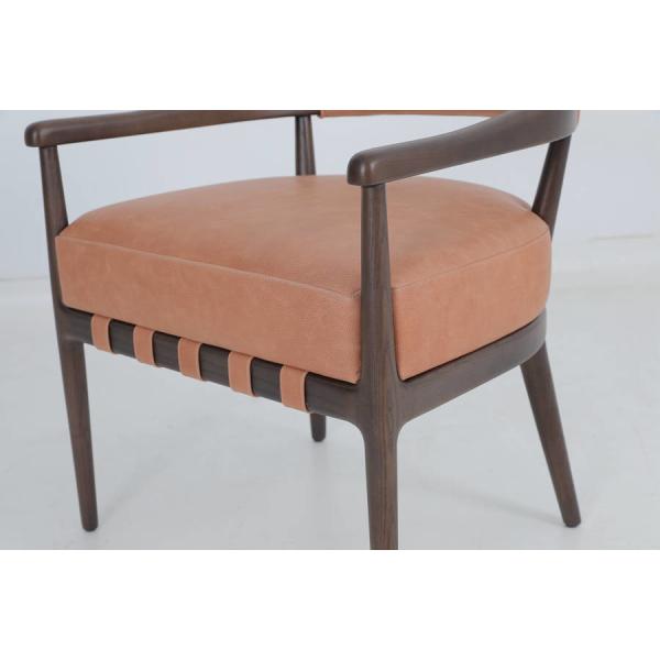 Fabric Solid Wood Loft Dining Armchair Furniture Chairs Customized Sizes