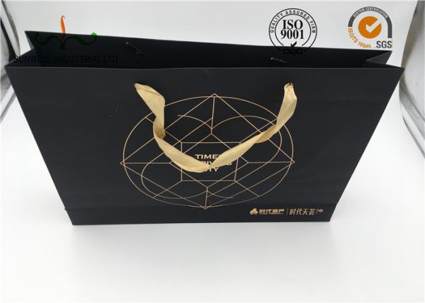 Hand Length Handle Cardboard Shopping Bags Industrial Use FSC Certified