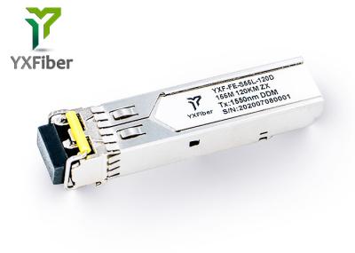 módulo frente e verso da fibra ótica do conector DDM 1550nm SFP de 120km LC