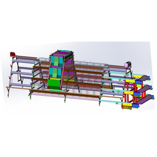 3-4 a gaiola da galinha da camada da bateria das séries para a exploração agrícola ISO9001 das galinhas poedeiras alistou
