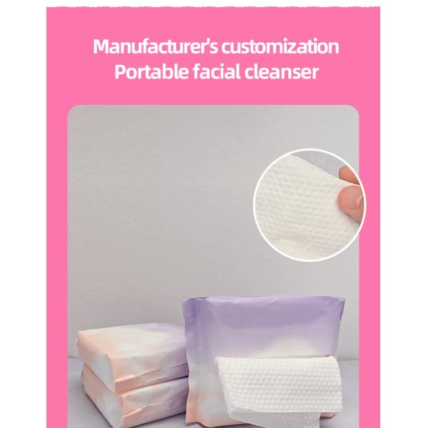 Hypoallergenic Disposable Facial Cleansing Cloths Nonwoven Disposable Face Wash Towel
