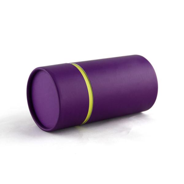 Purple Printing Rolled Edge Cardboard Tube Package Luxury Flexible