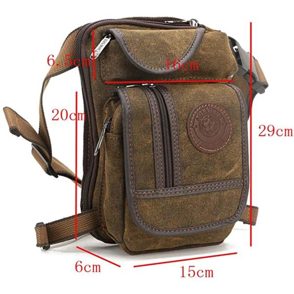 Tactical Cycling Canvas Drop Leg Bag Hiking Waist Pack For Men Women