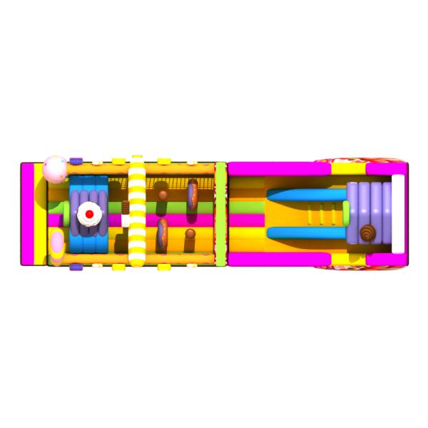 Candy 0.55mm Pvc Tarpaulin Inflatable Obstacle Courses