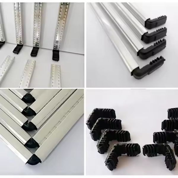Corrosion Resistant Aluminum Spacer Bar And Plastic Corner Key For Door Window