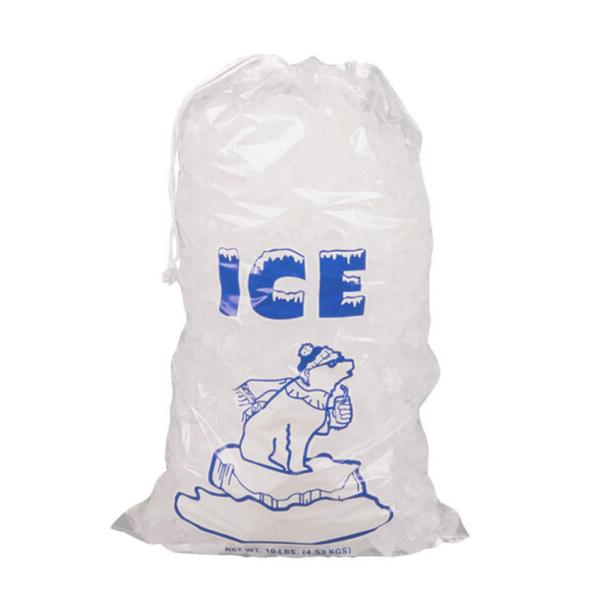 Лед ясности LDPE 10LBS 20LBS пластиковый кладет с клиентом собственный логотип в мешки