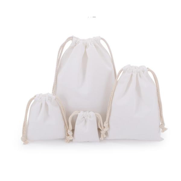 Reusable Storage Produce Cotton Muslin Drawstring Bags