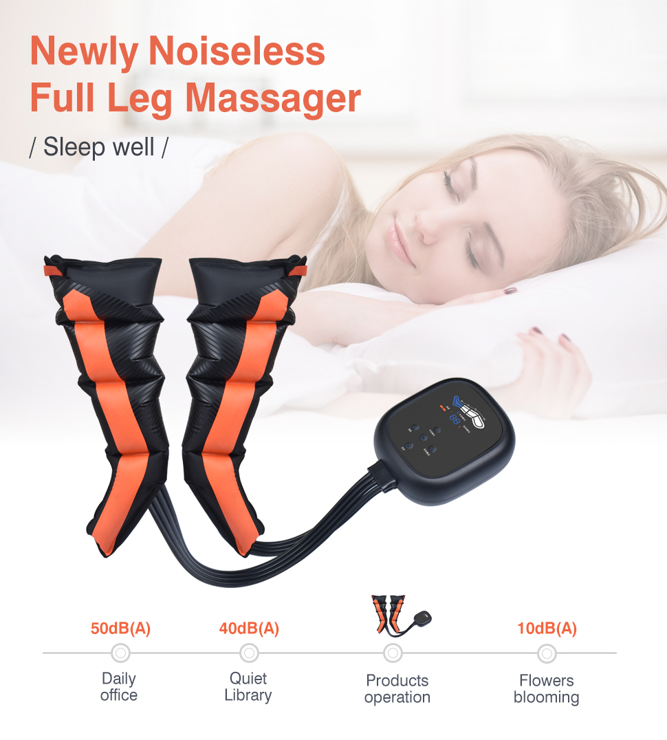 Rechargeable Air Compression Leg Massager with 4 Massage Modes for Blood Circulation and Recovery