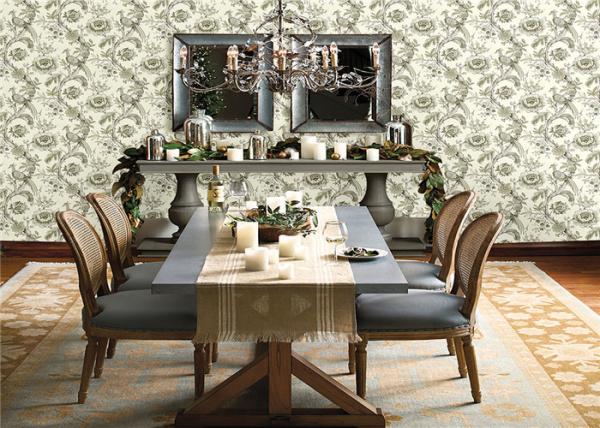 Anti - Static Non Woven Wallpaper Ideas For Living Room Feature Wall , SGS CE Listed