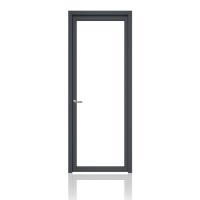 Entrance Aluminium Double Swing Door Double Glazed Heavy Duty Sound Insulated
