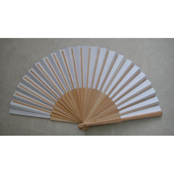 вентилятор 23км выдвиженческий ручной с естественными деревянными ручкой и бумагой, может напечатать логотип или конструировать