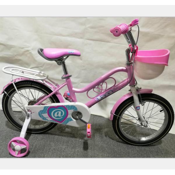 Pedal de forma de coração Rodas de treinamento infantis Bicicletas de 16 polegadas Balance Bike Rosa