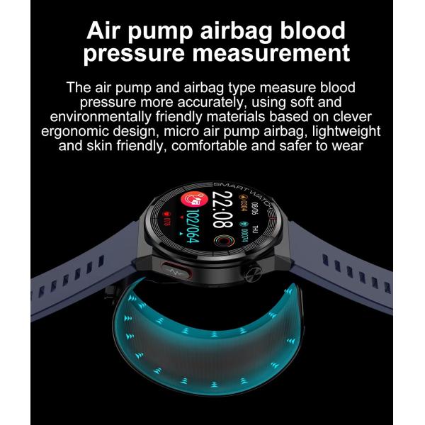 TK62 Health Smart Watch High Blood Pressure Smart Watch ECG PPG Air Pumb Bag