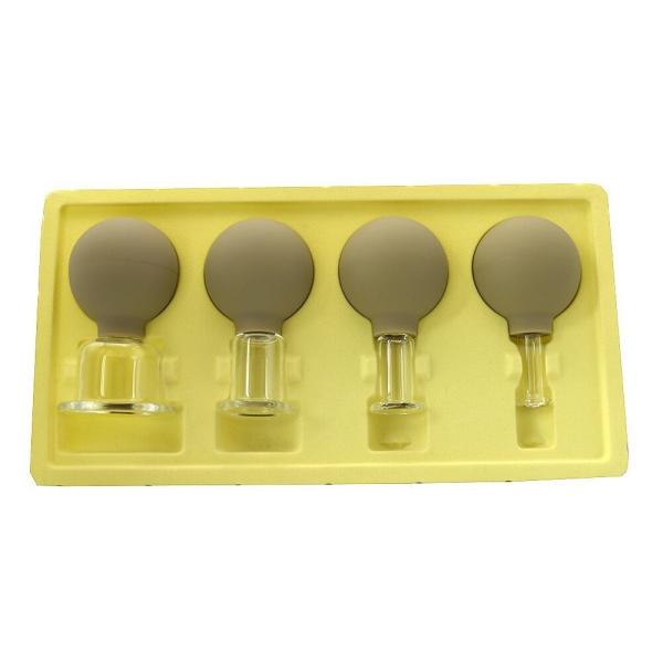 96mm Height Chinese Traditional Glass Cupping Massage Therapy Vacuum Cupping Equipment Set Kit for Back Shoulder Leg Body