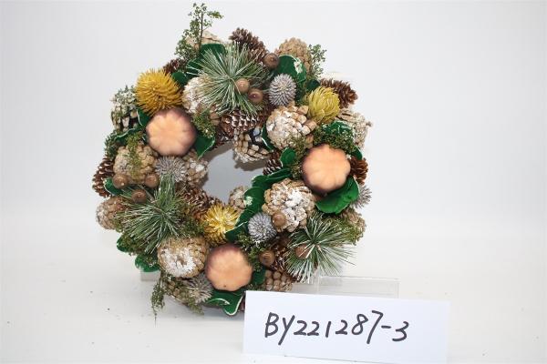Wholesale Artificial Christmas Door Decoration Supplies Nature Pine Cone Large Christmas Wreath Garland Decor