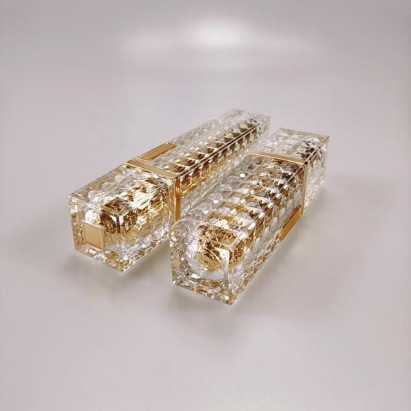 Pull-Ring Sealing Type Golden Yellow Acrylic Bottles with Press Pump 30ml 50ml 100ml