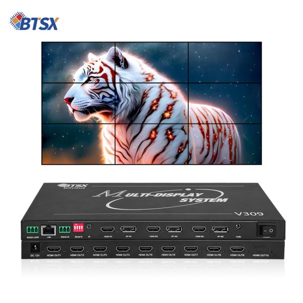 Bitvisus 8K Professional Video Wall Processor - 9 Outputs, Synchronized High-Definition Video Output BIT-MSE-8K-309HD