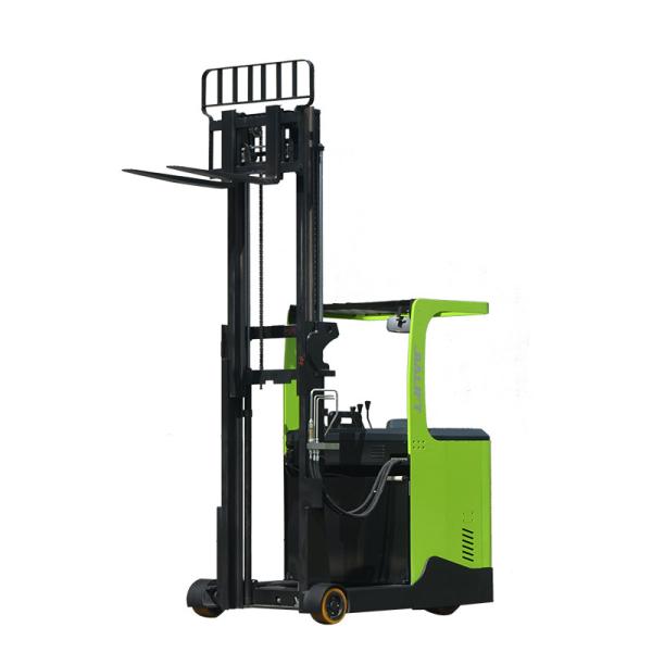 Lifting 4500mm Electric Reach Walkie Stacker Standing On 1500kg