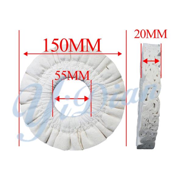 150*55*20mm Rodas de polir de algodão para Biesse Edgebanding