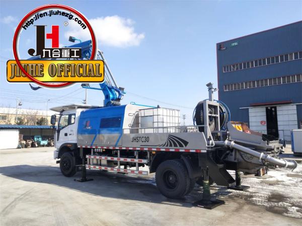 JIUHE BRAND Truck Mounted Concrete Shotcrete Spraying Machine HPC30KI With HOWO Chassis