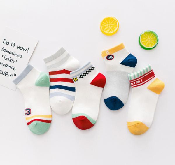 Custom Kids Boy Socks Cotton Baby Socks Knitting Kids Sock Plain Color